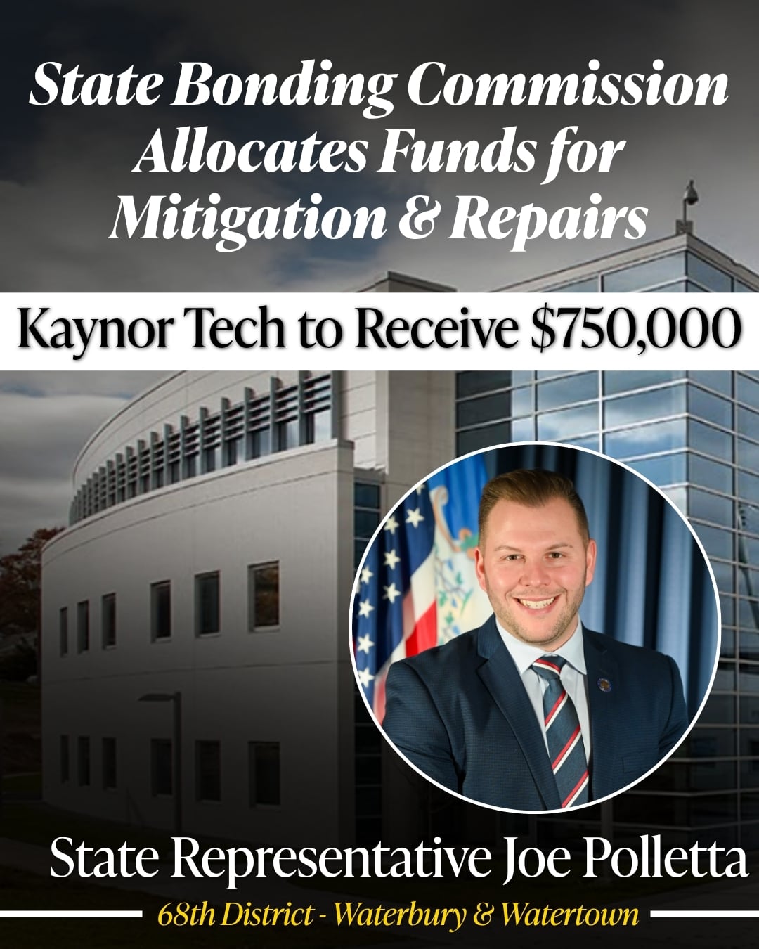 State Bonding Commission Approves Funds for Kaynor Tech in Waterbury
